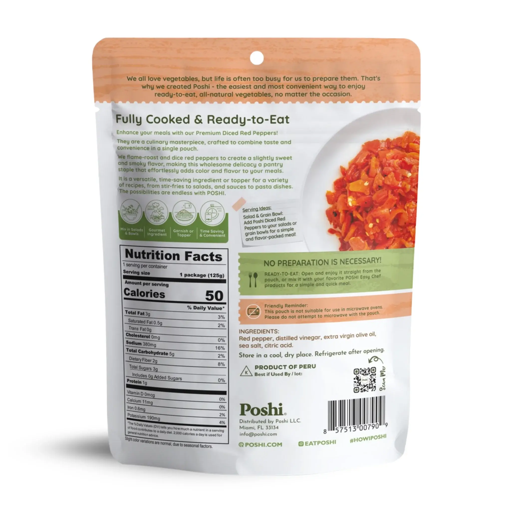 POSHI - Wholesale Canned Vegetables - POSHI - Diced Red Peppers in Extra Virgin Olive Oil 4.4oz/101