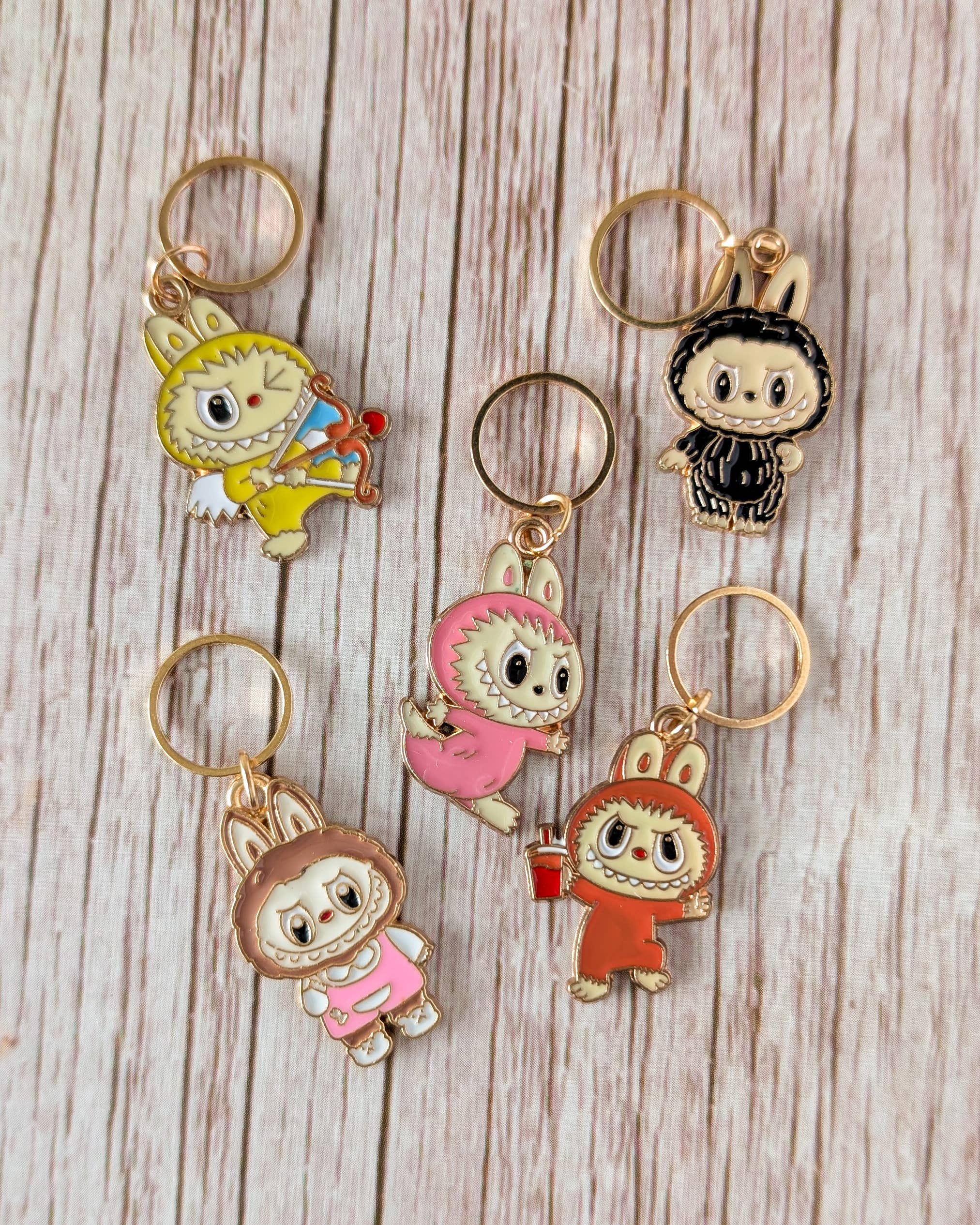 Hello Kim - Kim Chui - Venta al por mayor Material para punto/ganchillo - Labubu #3 - Anillos marcadores5