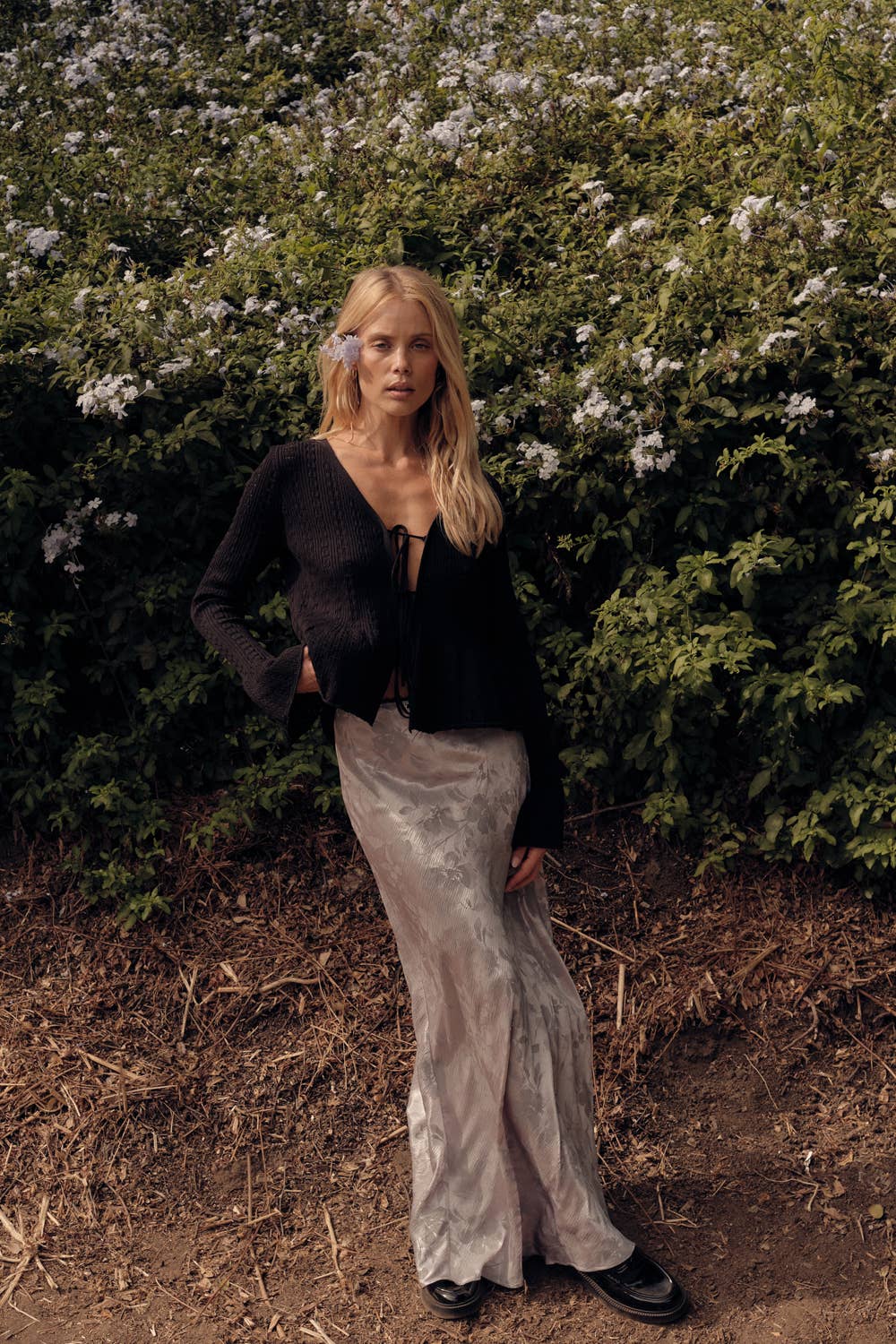 Promesa USA - Wholesale Skirt - Women's - Floral-Print Bias-Cut Satin Maxi Skirt8