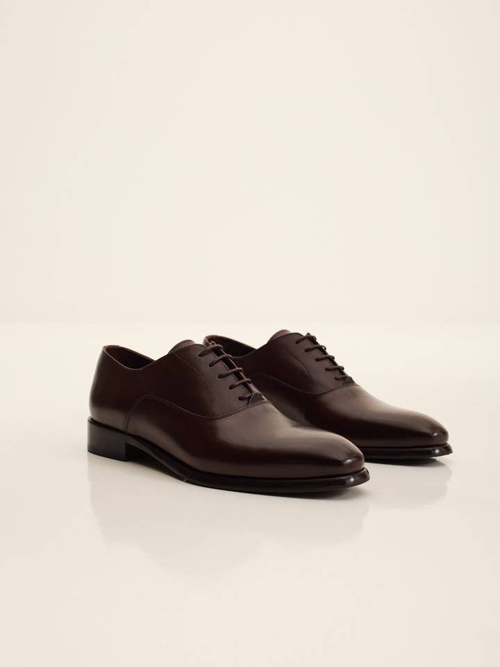 Læder Oxford Sko - Brun for engroshandel hos Ron Tomson