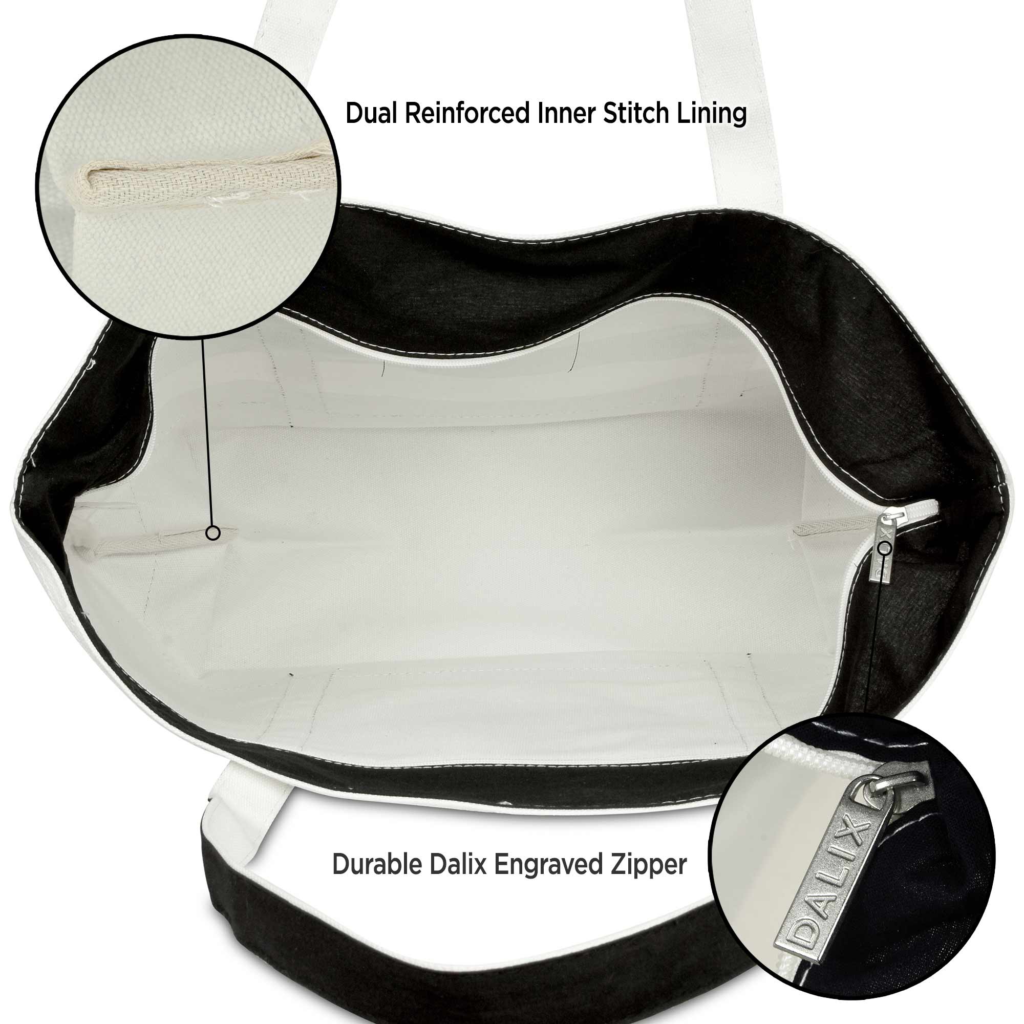 Dalix - Wholesale Tote Bag - Women's - DALIX Ocean Sailboat Womens Embroidered Striped Tote Bag6