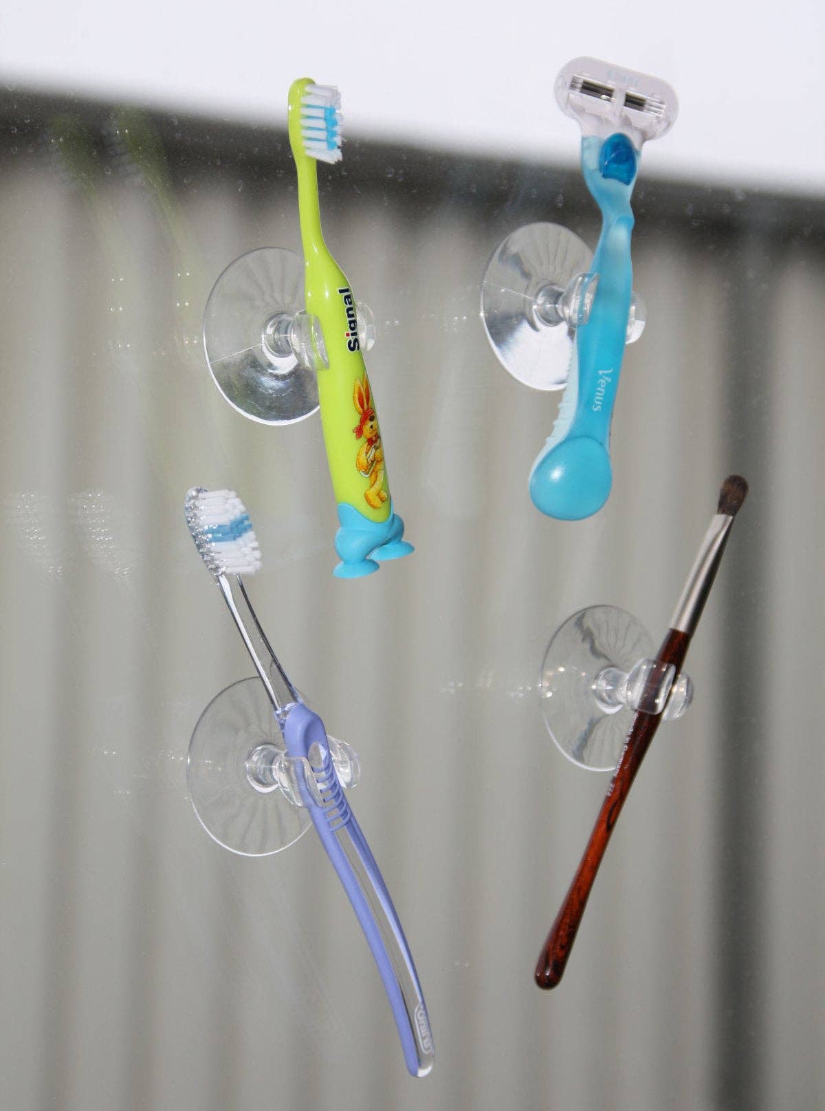 Zenker - Vente Support de brosse à dents - Porte-brosse à dents avec ventouse Fackelmann Tecno3