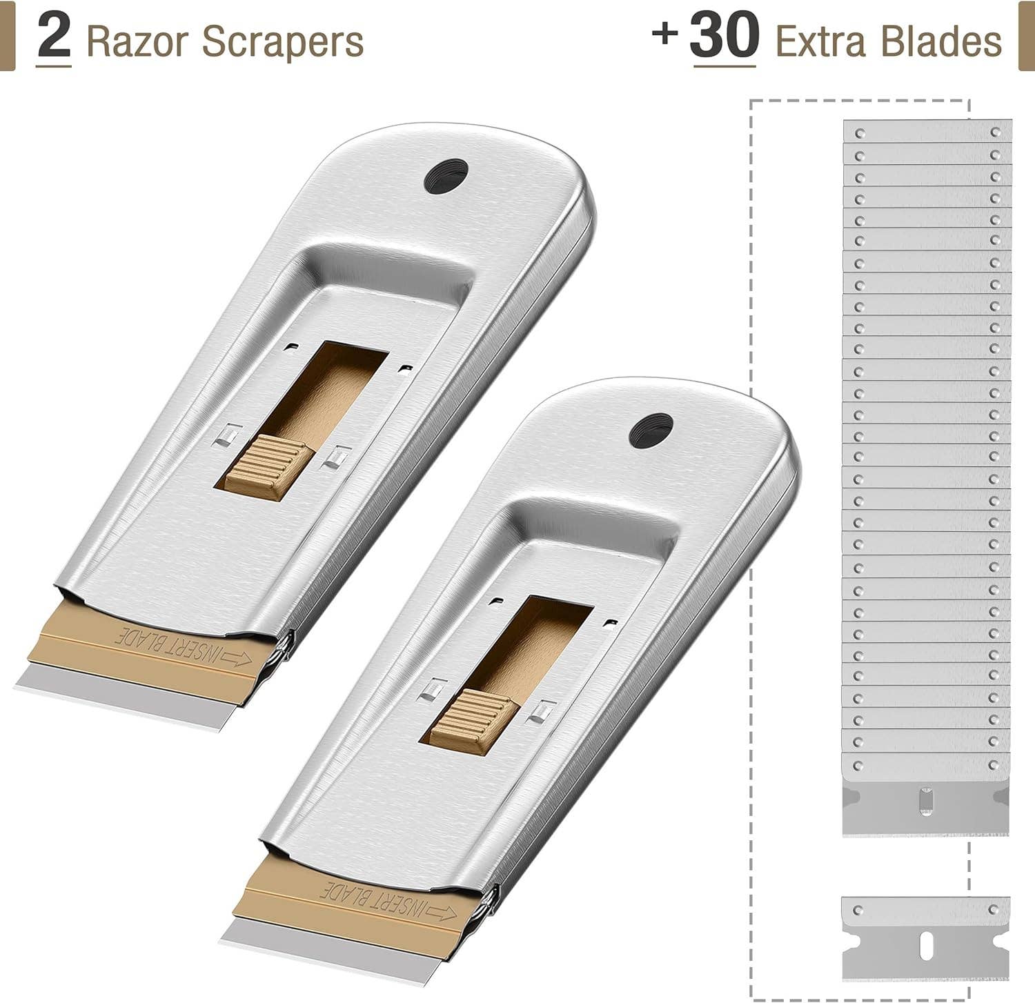 Bates Choice - Wholesale Craft Tool - Metal Razor Blade Scraper, 2 Pack1