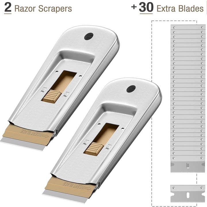 Bates Choice - Wholesale Craft Tool - Metal Razor Blade Scraper, 2 Pack1