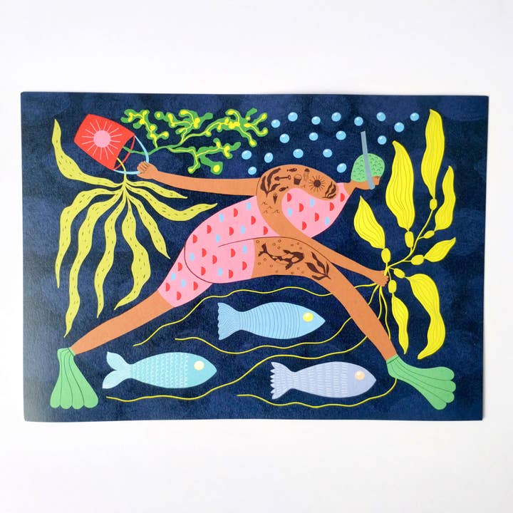 Sea Bounty | A4 Art Print for wholesale by Lucky Alice