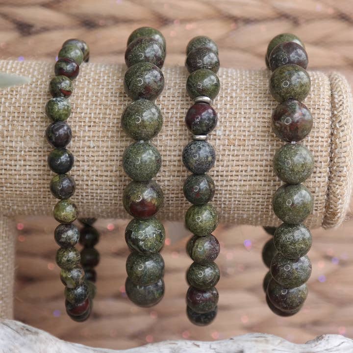 Dragon Blood Jasper Healing Gemstone Bracelet Pack of 3 for wholesale by Love and Grace