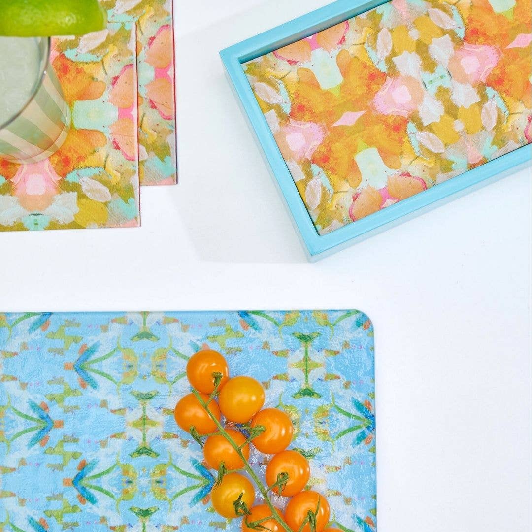 Laura Park Designs - Wholesale Napkin Holder - Light Blue Bamboo Guest Towel Holder2