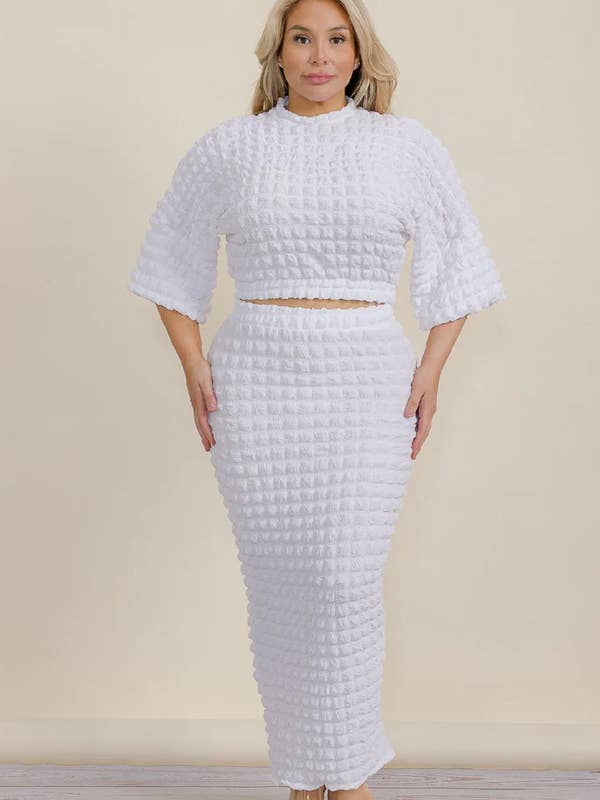 Ensemble texturé deux pièces pour la vente par J2 FASHION