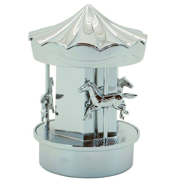 Snurrande spargris i silvermetall för wholesale av AULICA