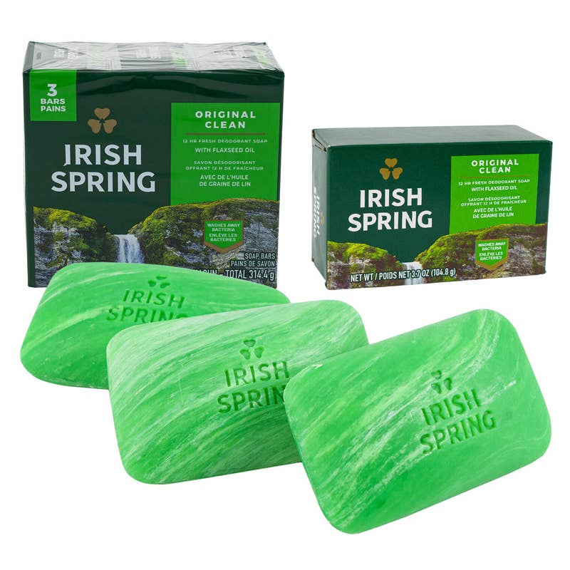 Deluxe Import Trading - Wholesale Bar Soap - Irish Spring 3pk Original Clean Bar Soap0