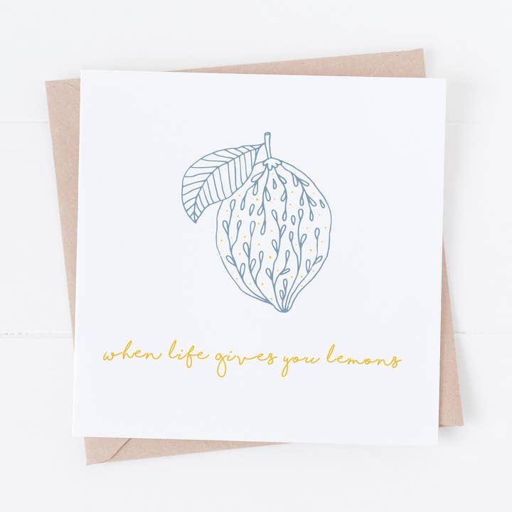 När livet ger dig citroner hälsningskort för wholesale av Folk + Nest™