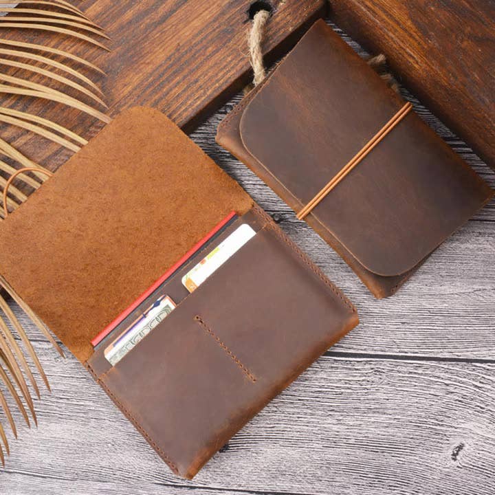 American Leather Goods - Wholesale Passport Case - Unisex - Passport Cover, Genuine Leather Passport Holder With Strap7