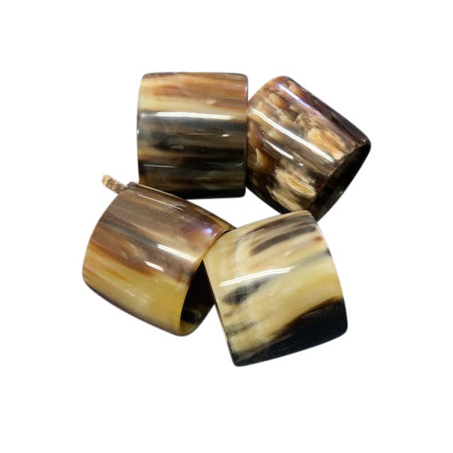 Harkiss Designs - Wholesale Napkin Ring - Horn Napkin Rings (Set of 4)1