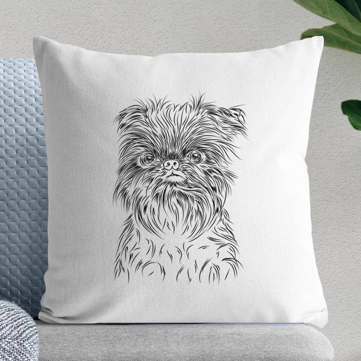 Housse de coussin Alo le Griffon Bruxellois pour la vente par Inkopious