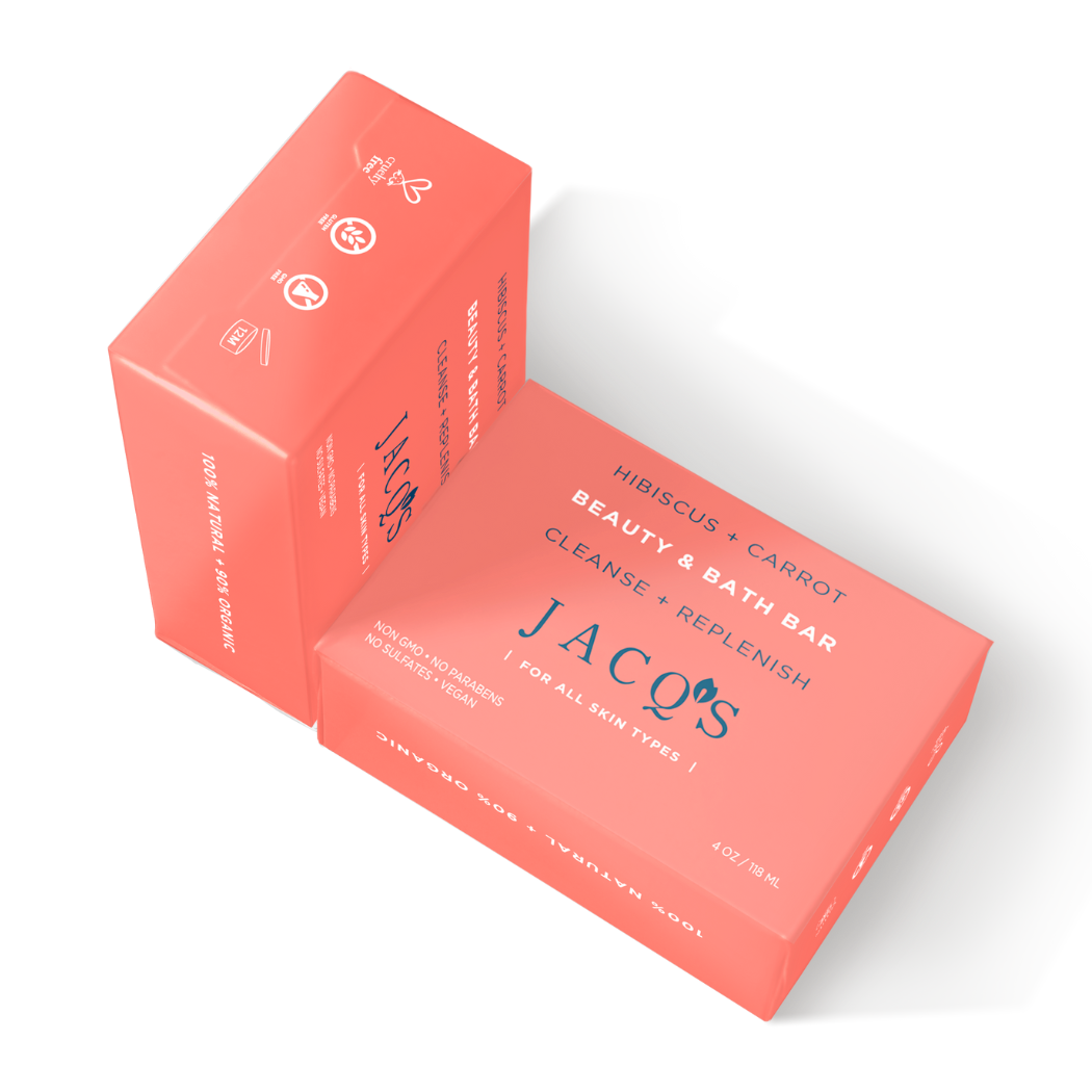 JACQ'S - Wholesale Bar Soap - Hibiscus + Wild Carrot Beauty Bar1