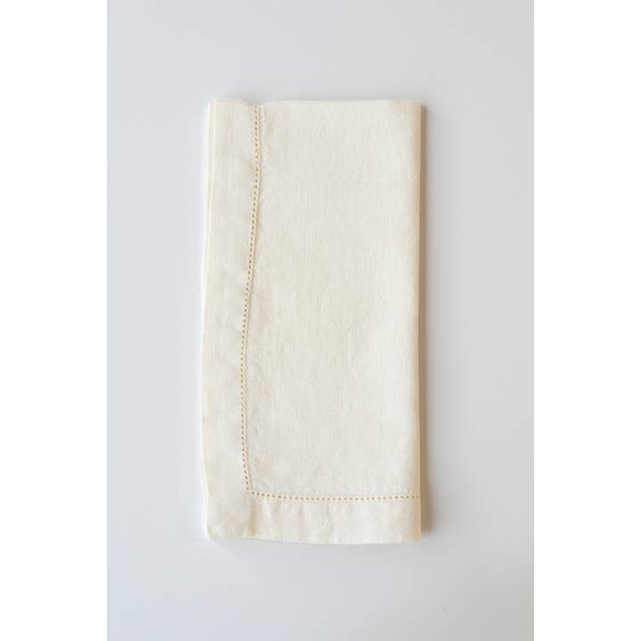 Linen Way Inc. - Wholesale Dinner & Cloth Napkin - Sonoma Napkin with Hemstitch in White or Ivory