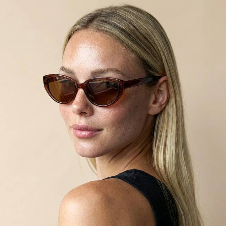 Richmond Sunglasses 100% UV Protected Lenses - Latte for wholesale by Greenwich Social Club