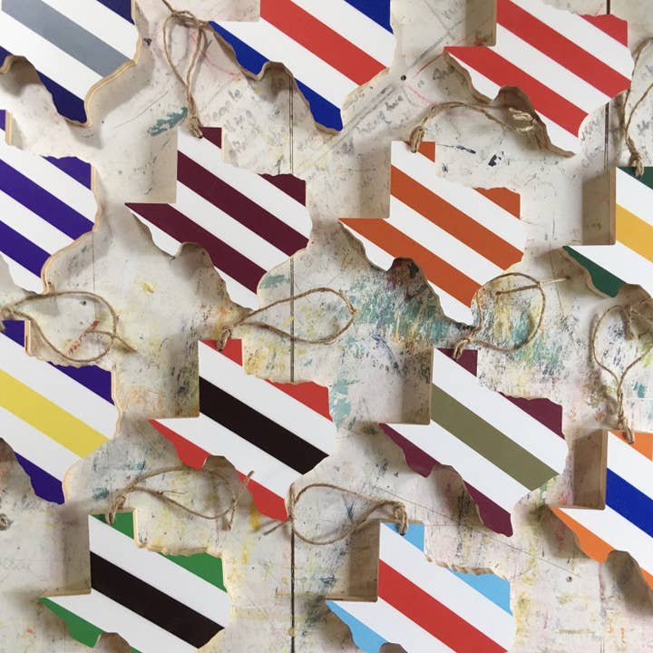 Hemlock & Heather - Wholesale Ornament - Blue/White/Red Team Spirit Texas Ornaments2