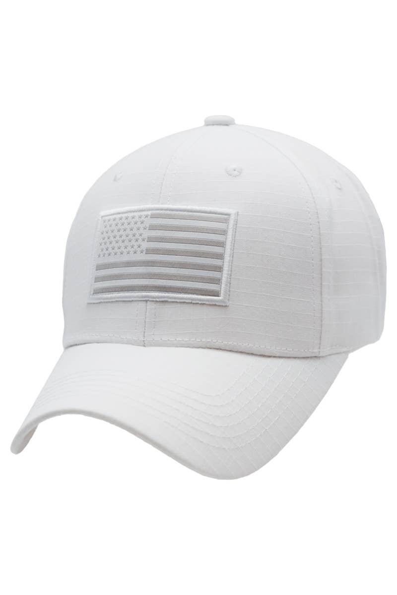 Cap Zone - Wholesale Baseball Cap - Unisex - Solid American Flag Ripstop Baseball Cap3