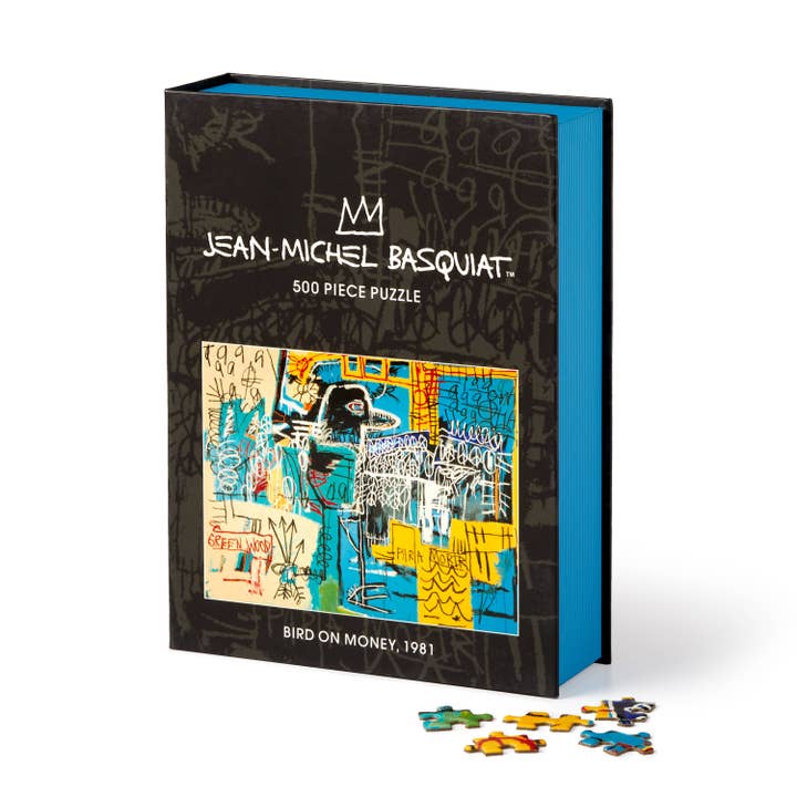 Chronicle Books - Wholesale Puzzle - Adult - Basquiat Bird on Money 500 Piece Book Puzzle
