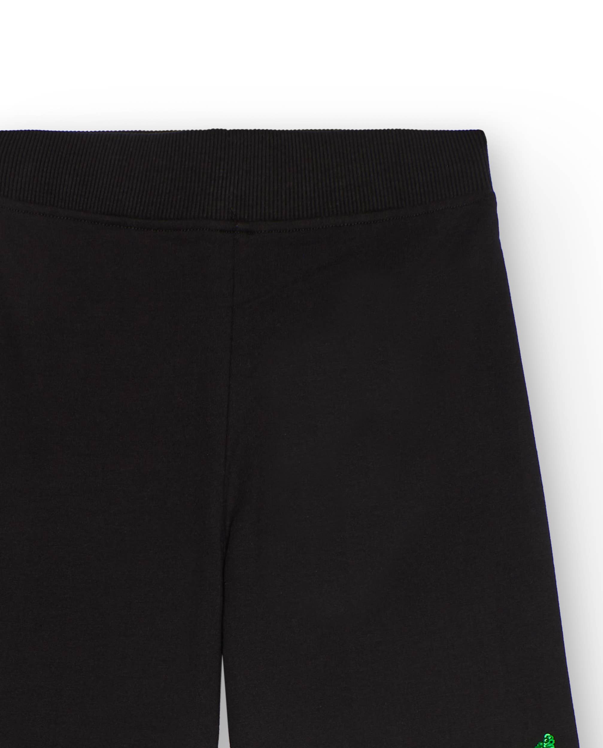 tuc tuc - Wholesale Pants - Kids - Girls' black pants with sequin flowers2