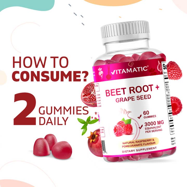 Vitamatic - Wholesale Oral Supplement/Vitamin - Vitamatic | Beet Root 3000mg Per Serving | 60 Gummies