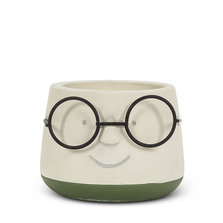 Abbott - Wholesale Plant Pot - Face Planter w/Glasses0