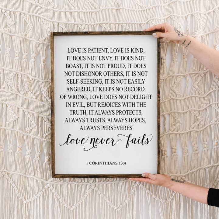 Williamraedesigns - Wholesale Art Print - Corinthians Verse Framed Print - Christian Decor6