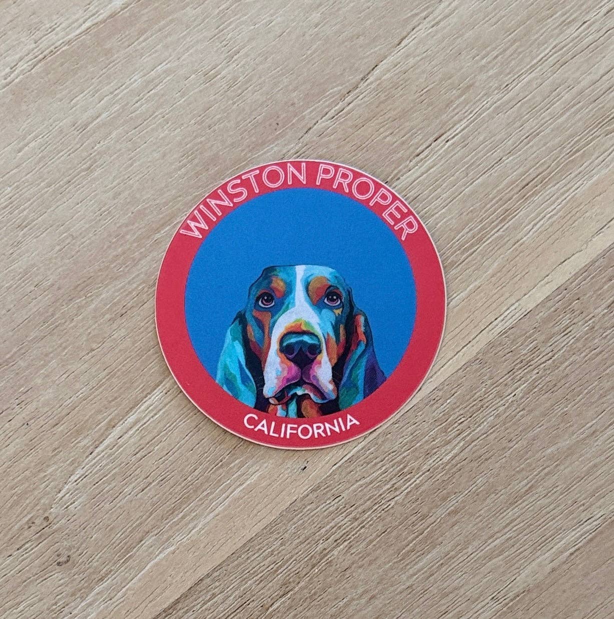 Winston Proper - Wholesale Sticker - 3 Pack 2 inch Round Winston the Basset Hound Stickers3