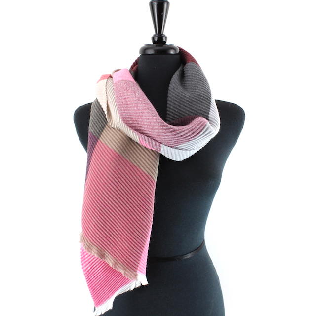 Pretty Persuasions - Wholesale Scarf - Women's - S24124 Merrymaking Pleated Scarf8