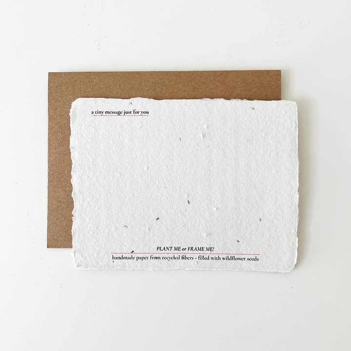 tiny poetry project - Wholesale Friendship Card - Feel It All: Plantable Wildflower Encouragement Card