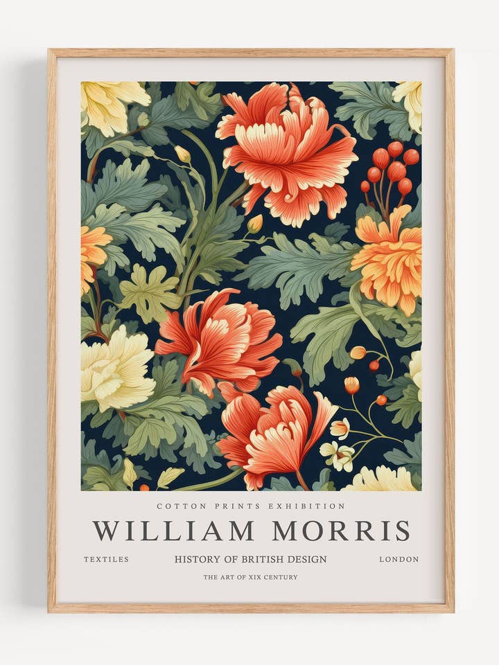 William Morris Blomstermønster I53-37 for engroshandel hos Peardrop Prints