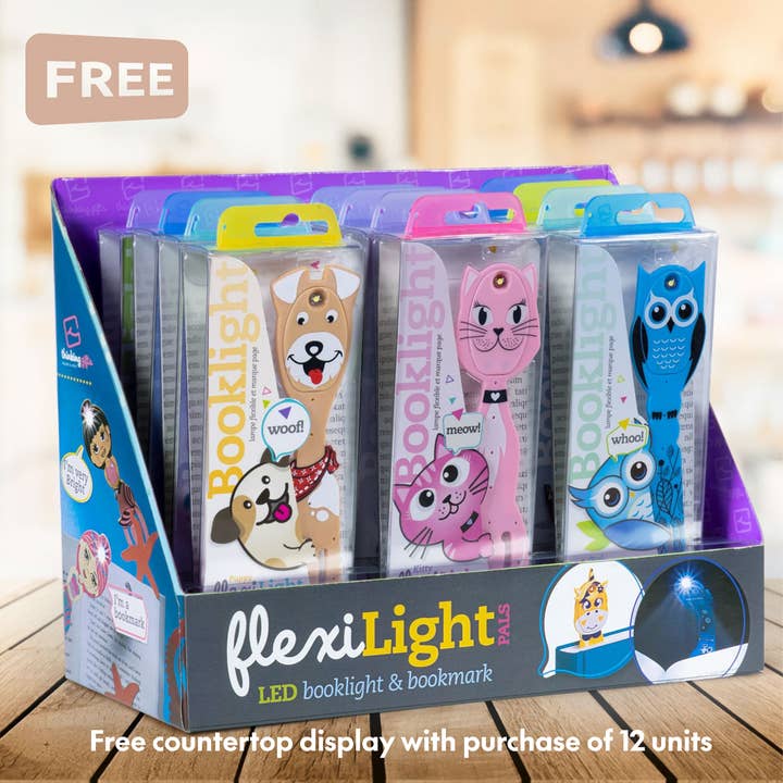 Thinking Gifts Company Ltd – wholesale Bokljus – Flexilight Pal djurbokslampa och bokmärke i ett5