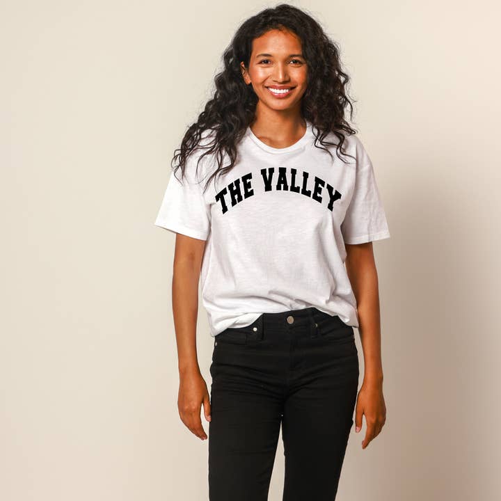The Valley White Oversized Tee for wholesale by James Mae