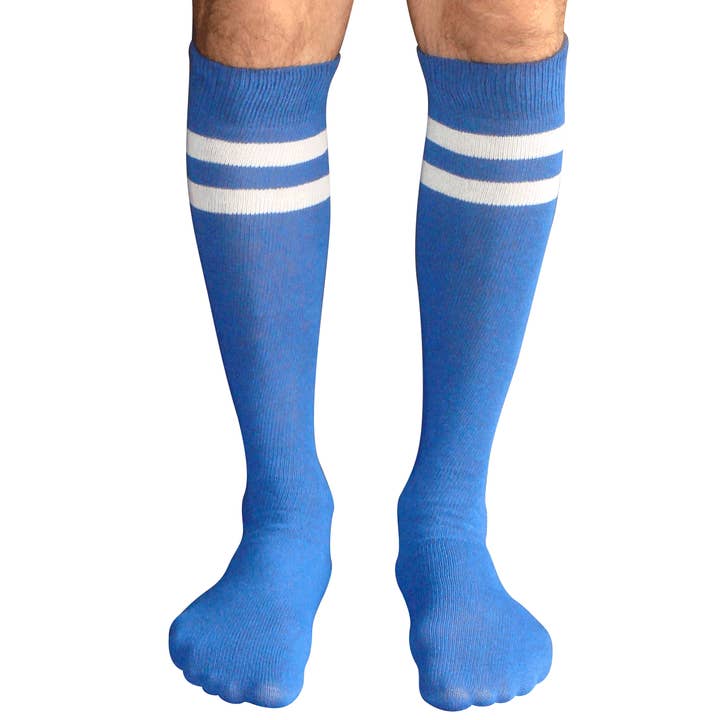 Royal Blue/White Mens Tube Socks for wholesale by Chrissy's Socks