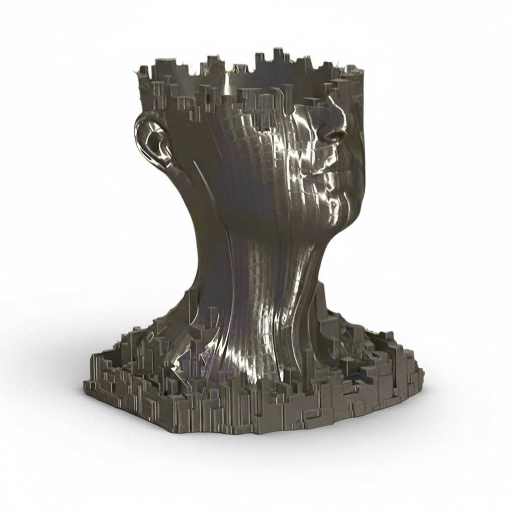 Genetic Designs – Großhandel Blumentopf – Gesichtslandschafts-Blumentopf mit Abtropfschale2