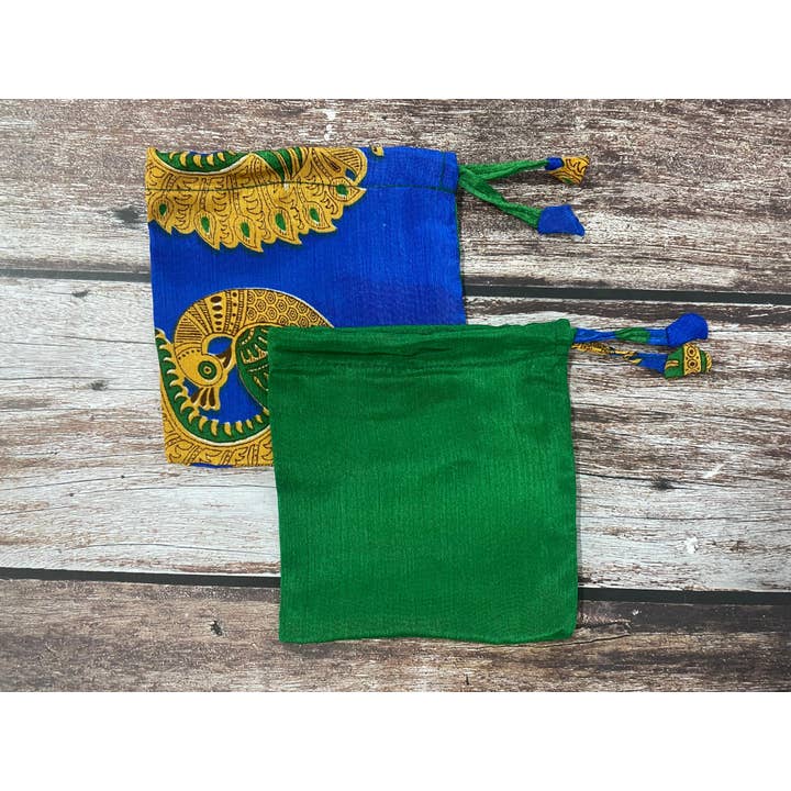 House of Kraft Jewelry & Accessories - Wholesale Gift Bag Set/Pack - Gift Pouches | Upcycled Silk Pouch | Pack Silk Gift Pouch36