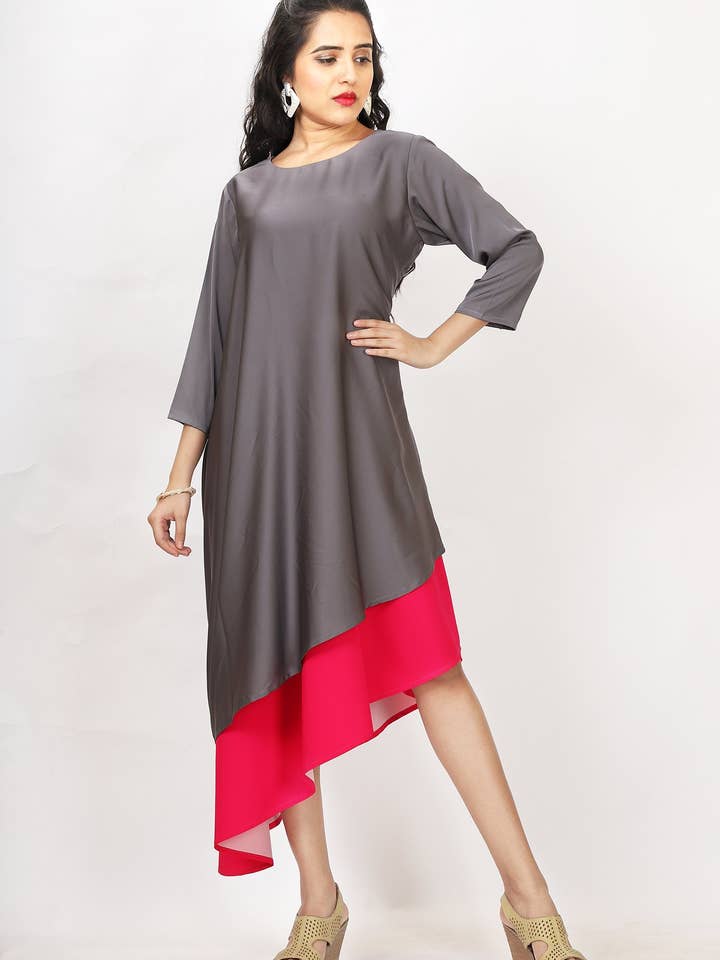 Earl Grey Two Tone Dress for wholesale by Mehr by Pretty