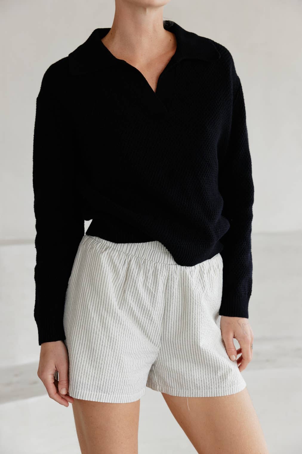 MOD REF - Wholesale Knit Sweater - Women's - The Archie Sweater | Polo Collared Knit Sweater12
