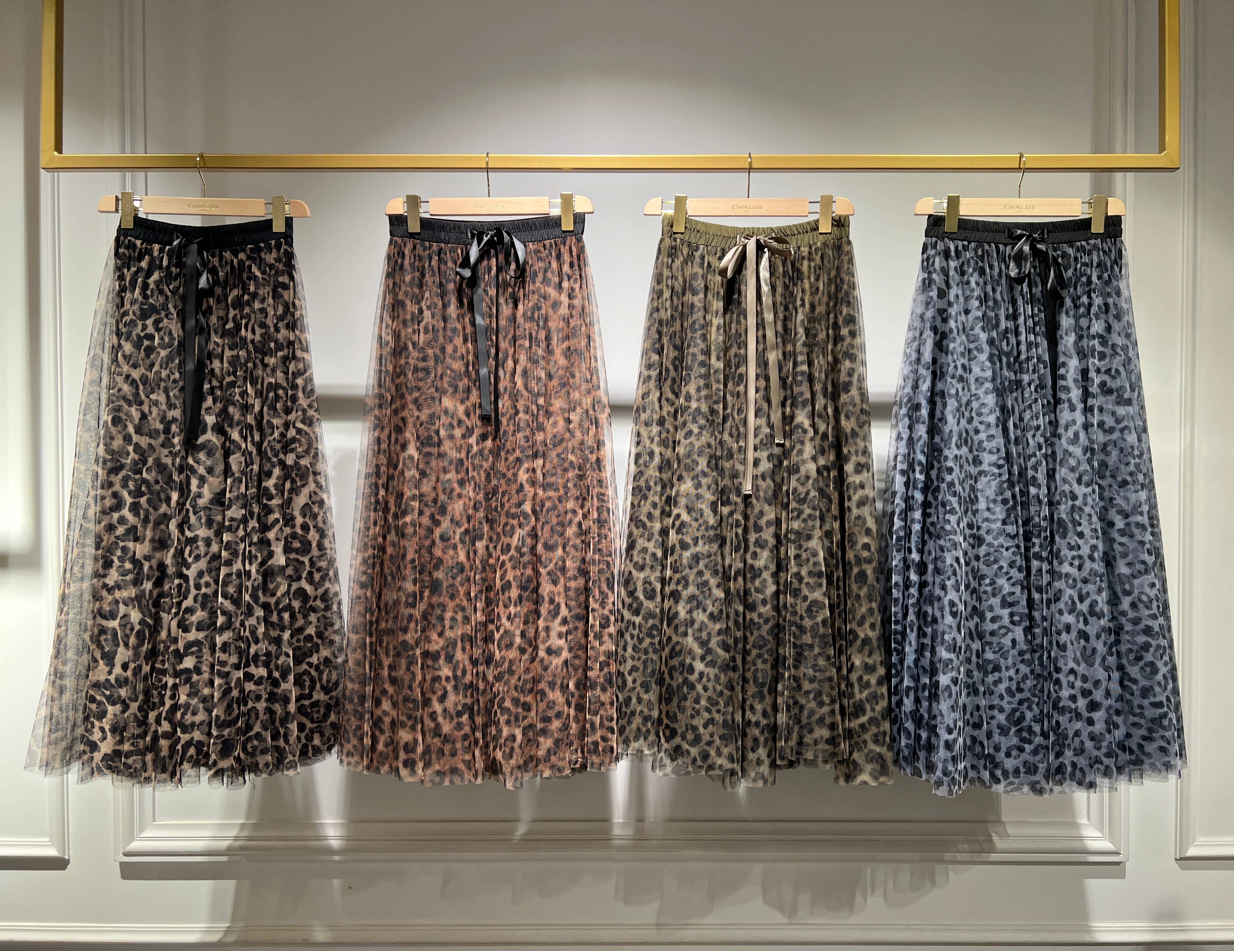 CHOKLATE PARIS (US No duties) - Wholesale Skirt - Women's - Aria tulle skirt in large leopard print - CK08077-514