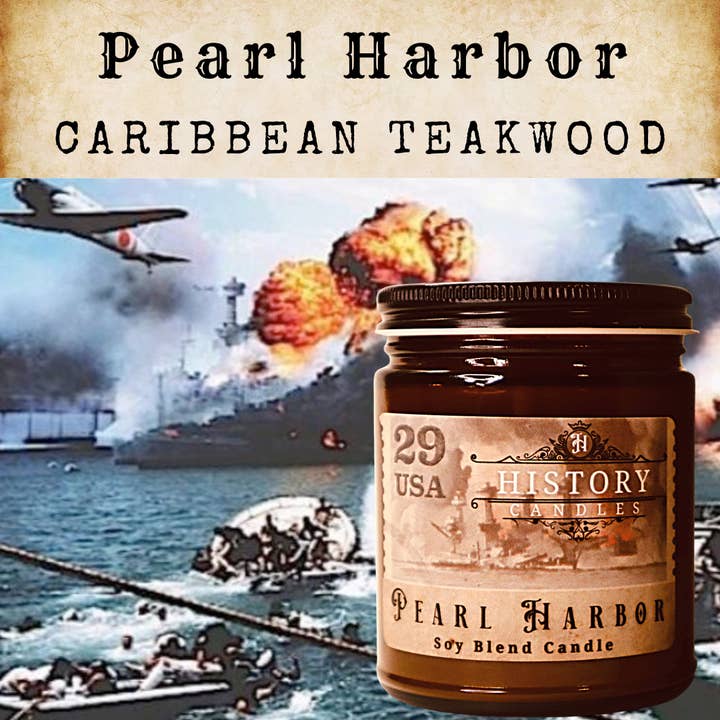 PEARL HARBOR Candle | History Candle | World War 2 Candle for wholesale by History Candles