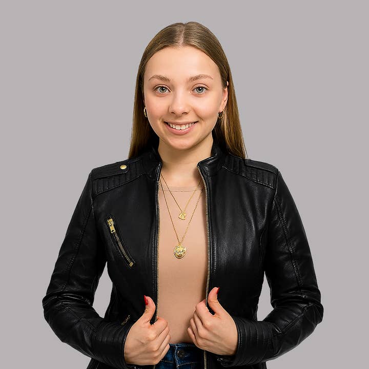 Casaco de Pele de Moda Feminina Mirielle Skin por atacado de Pure Leather