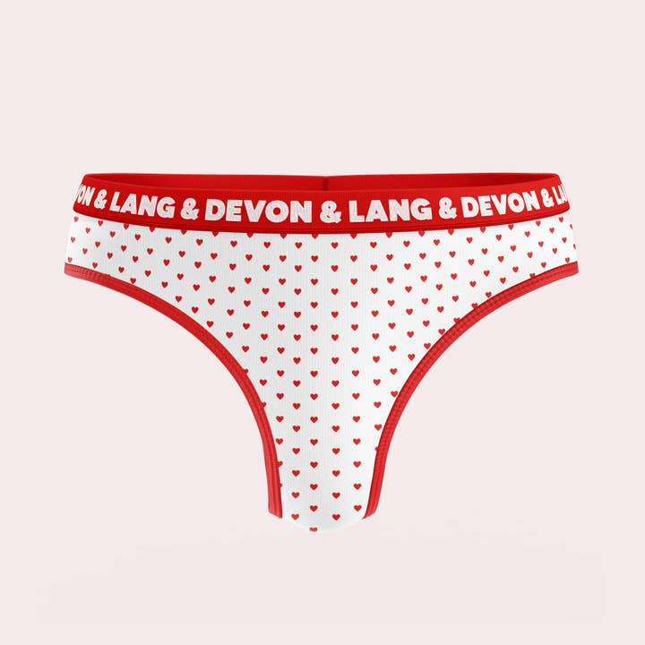 Katrina Everyday Thong - Cinnamon Hearts for wholesale by Devon + Lang