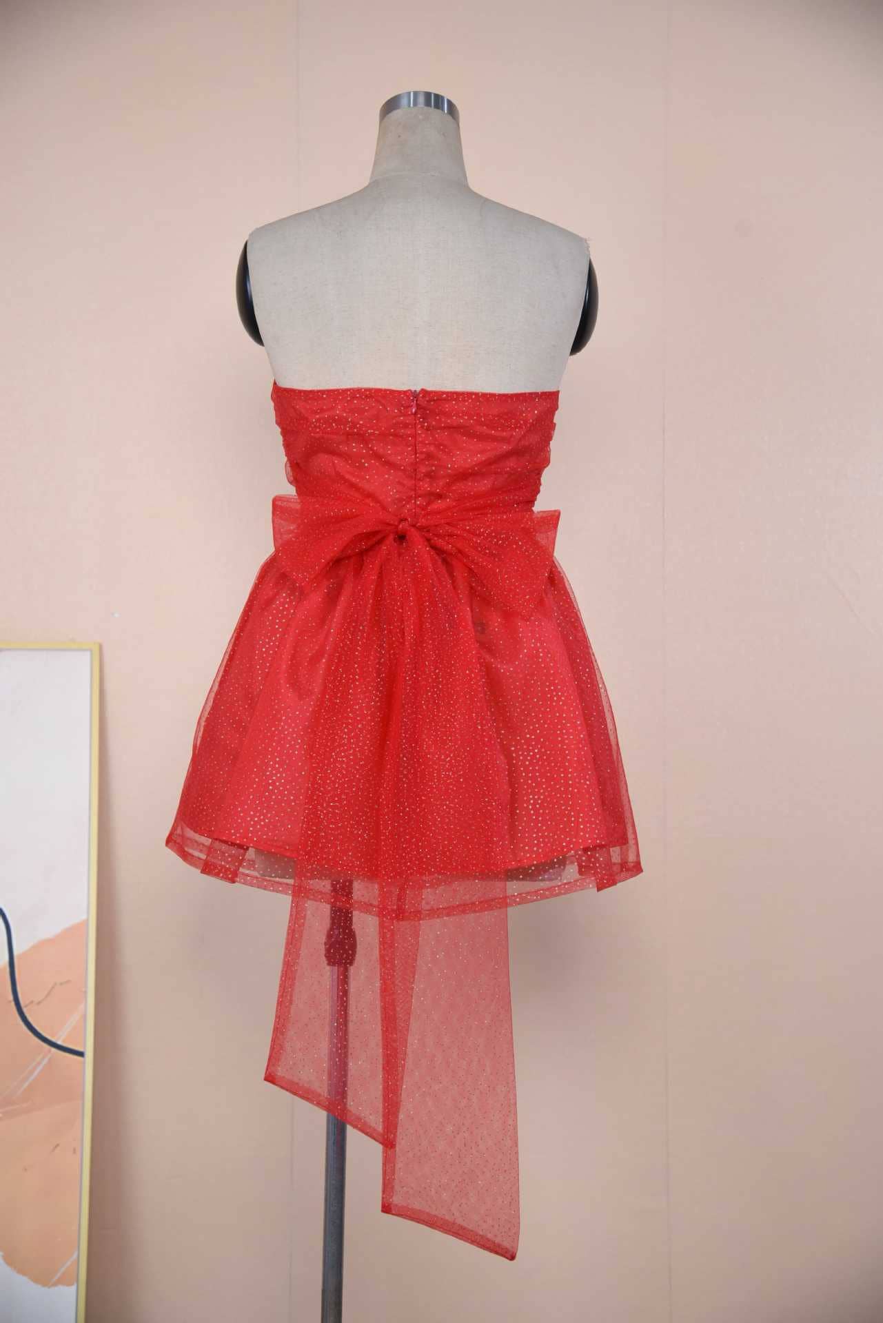 Sanyao Fashion – wholesale Dress – Women's – SF11 Elegant One-Shoulder Tube Top Tutu Skirt Backless Dress1