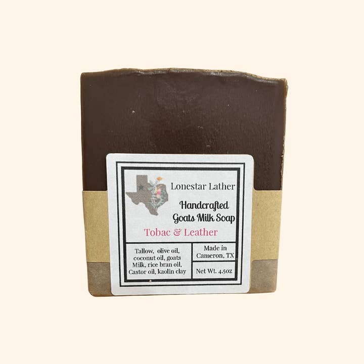 Lonestar Lather - Wholesale Bar Soap - Tobac & Leather - Goat Milk & Tallow Soap