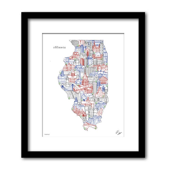 Illinois Wanddekor für den Großhandel von Townsville Art