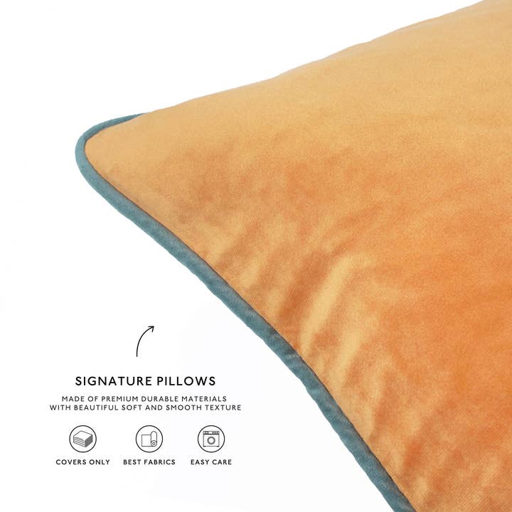 Monday Moose - Wholesale Throw/Decorative Pillow - Monteverde Pillow Covers (4-Pack) - Orange/Teal3