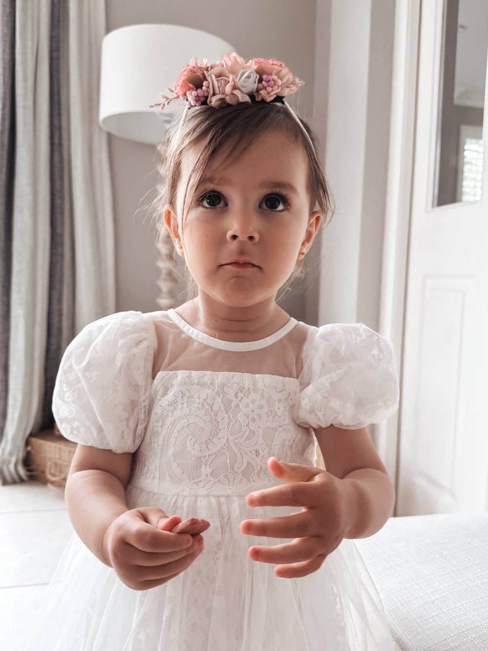 A Little Lacey – wholesale Dress – Kids – Genevieve Girls White Lace Dress14