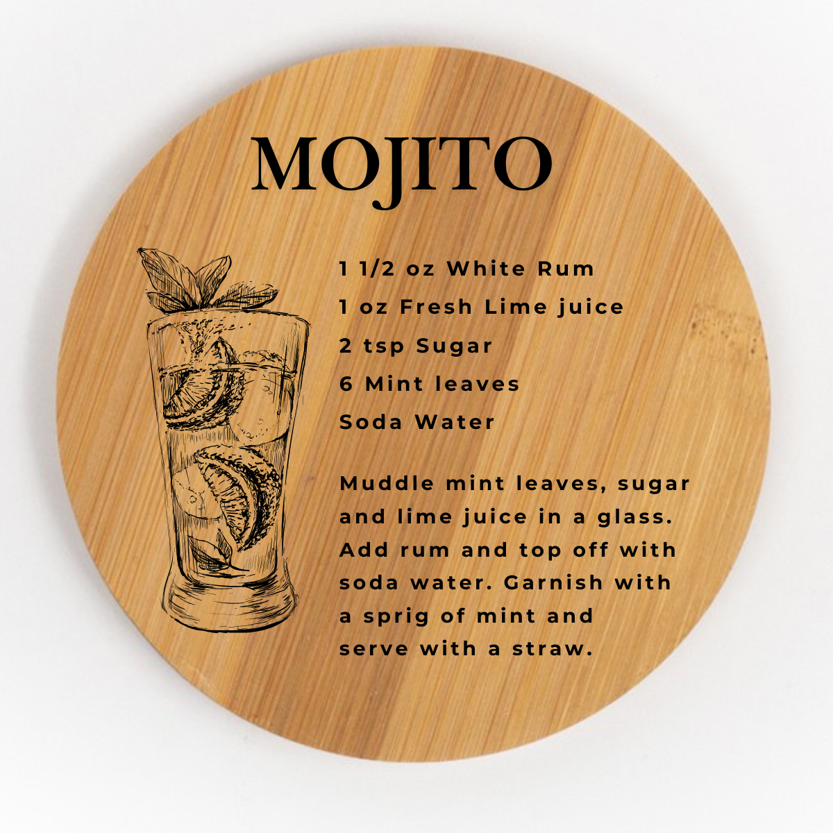 Nautically Northern - Wholesale Coasters - Classic Cocktail Recipe Coasters | Wood & Slate Bar Coasters10