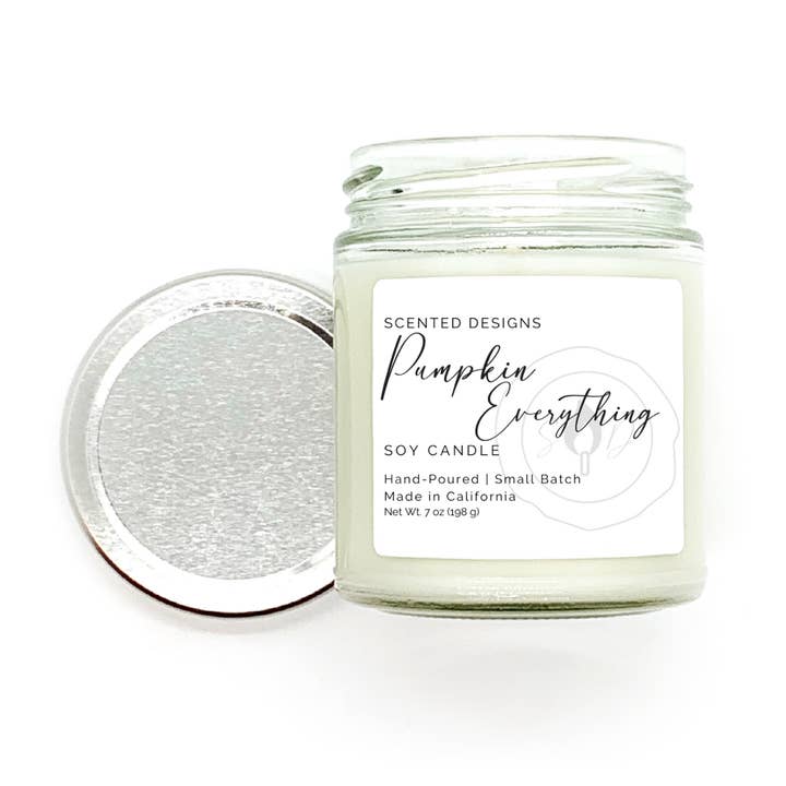 Scented Designs Candle Co - Wholesale Jar/Filled Candle - Pumpkin Everything Soy Candle - 7oz Signature Jar